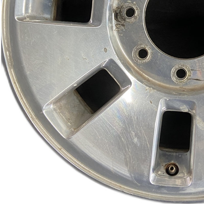 18" FORD F250SD PICKUP 08 18x8 SRW TPMS 8 slots aluminum polished rectangular - Back View