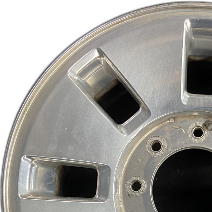 18" FORD F250SD PICKUP 08 18x8 SRW TPMS 8 slots aluminum polished rectangular - Angle View