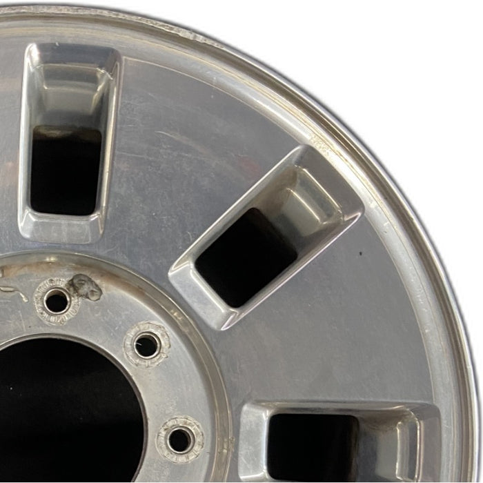 18" FORD F250SD PICKUP 08 18x8 SRW TPMS 8 slots aluminum polished rectangular - Side Profile