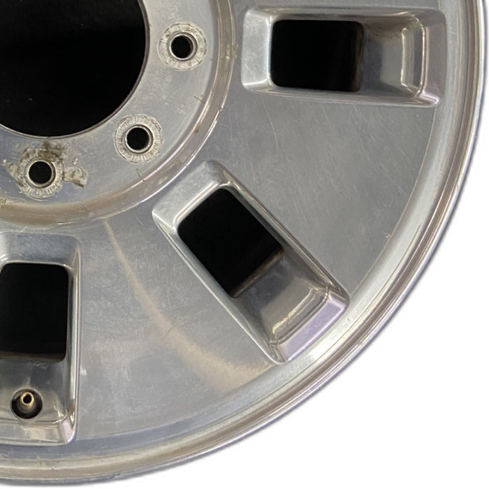 18" FORD F250SD PICKUP 08 18x8 SRW TPMS 8 slots aluminum polished rectangular - Close-Up Detail