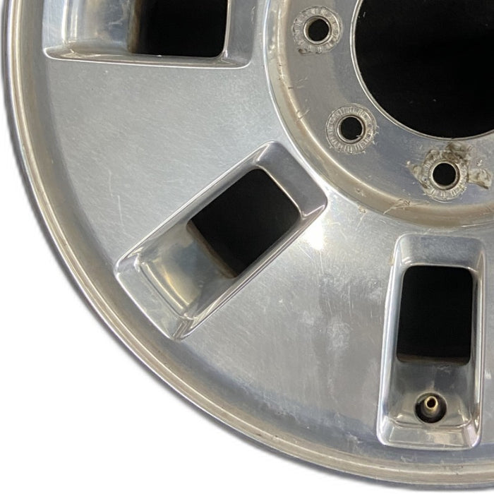 18" FORD F250SD PICKUP 08 18x8 SRW TPMS 8 slots aluminum polished rectangular - Back View