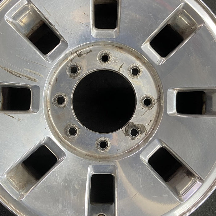 18" FORD F250SD PICKUP 08 18x8 SRW TPMS 8 slots aluminum polished rectangular - Angle View