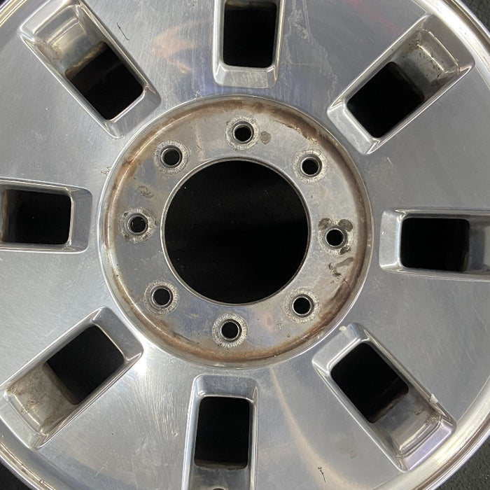 18" FORD F250SD PICKUP 08 18x8 SRW TPMS 8 slots aluminum polished rectangular - Angle View
