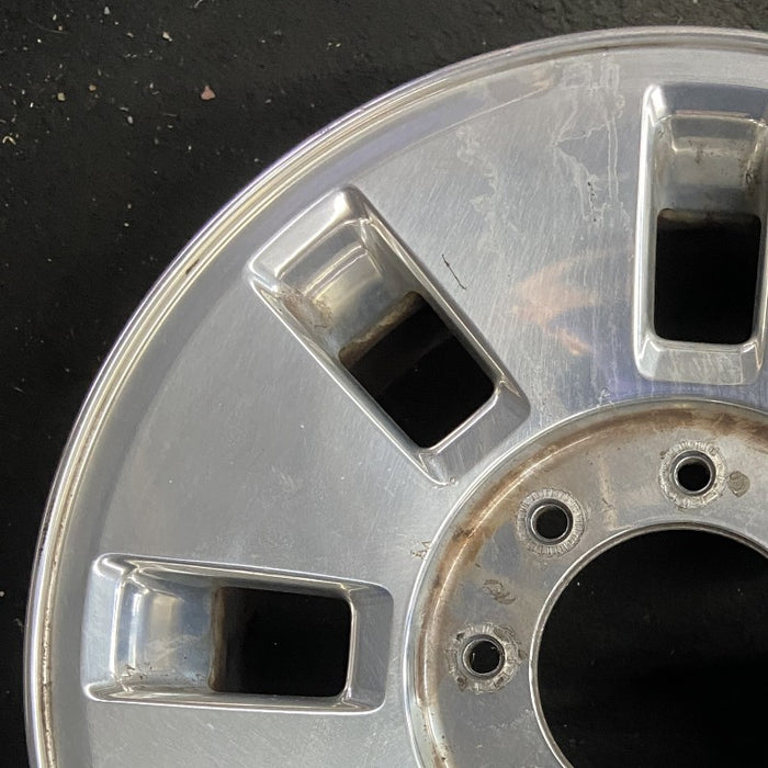 18" FORD F250SD PICKUP 08 18x8 SRW TPMS 8 slots aluminum polished rectangular - Side Profile