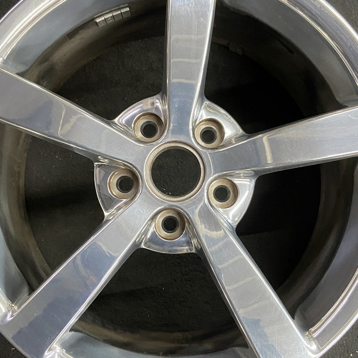 18" CORVETTE 08-10 18x8.5 frt 5 single spoke polished opt QG7 Original OEM - Angle View