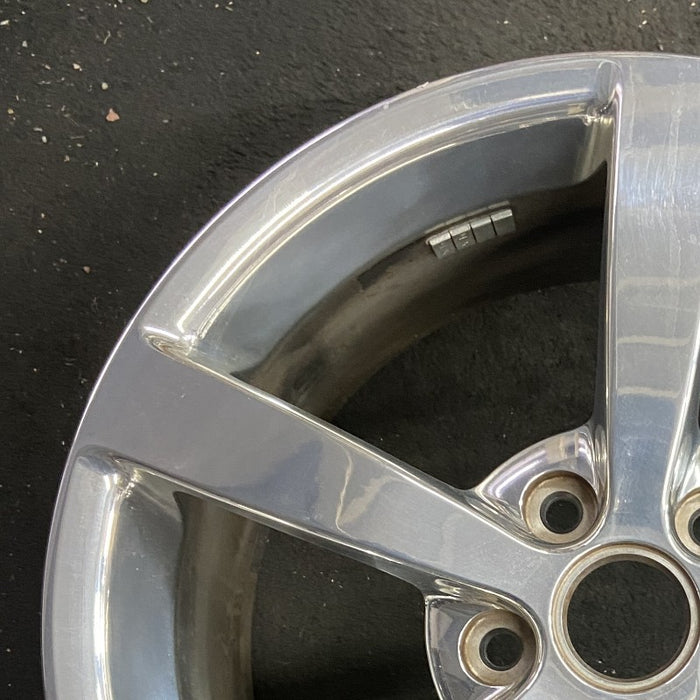 18" CORVETTE 08-10 18x8.5 frt 5 single spoke polished opt QG7 Original OEM - Side Profile