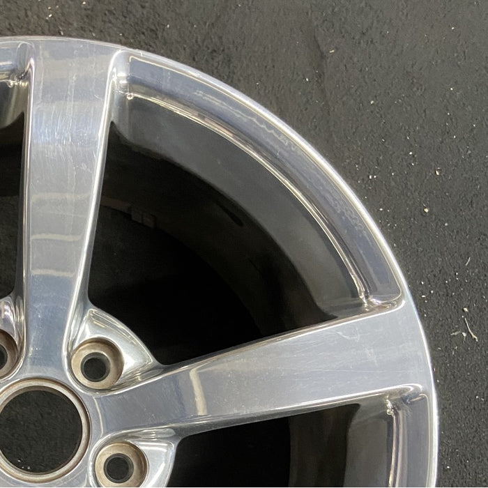 18" CORVETTE 08-10 18x8.5 frt 5 single spoke polished opt QG7 Original OEM - Close-Up Detail