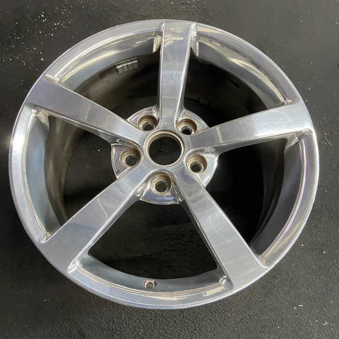 18" CORVETTE 08-10 18x8.5 frt 5 single spoke polished opt QG7 Original OEM - View 7