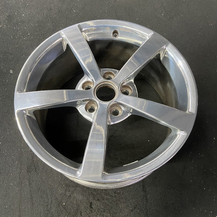 18" CORVETTE 08-10 18x8.5 frt 5 single spoke polished opt QG7 Original OEM - View 8