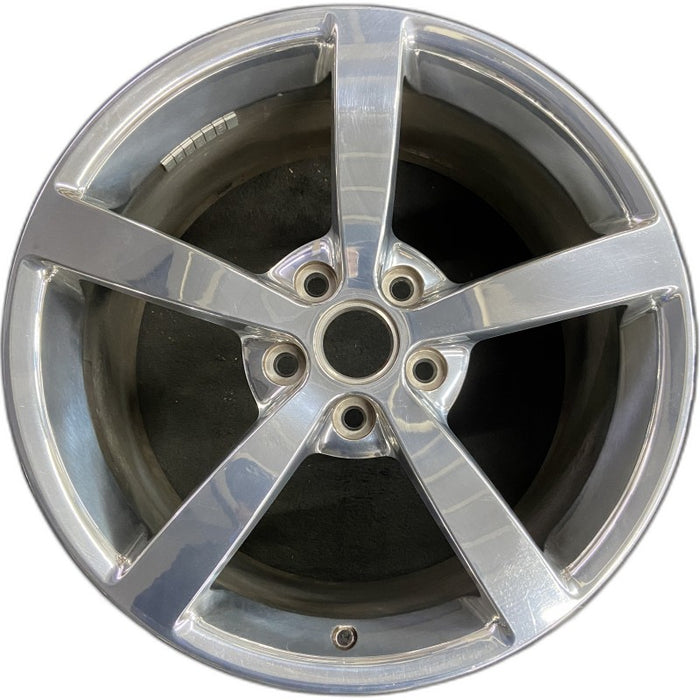 19" CORVETTE 08 19x10 rear 5 single spoke polished opt QG7 Original OEM Wheel - Front View