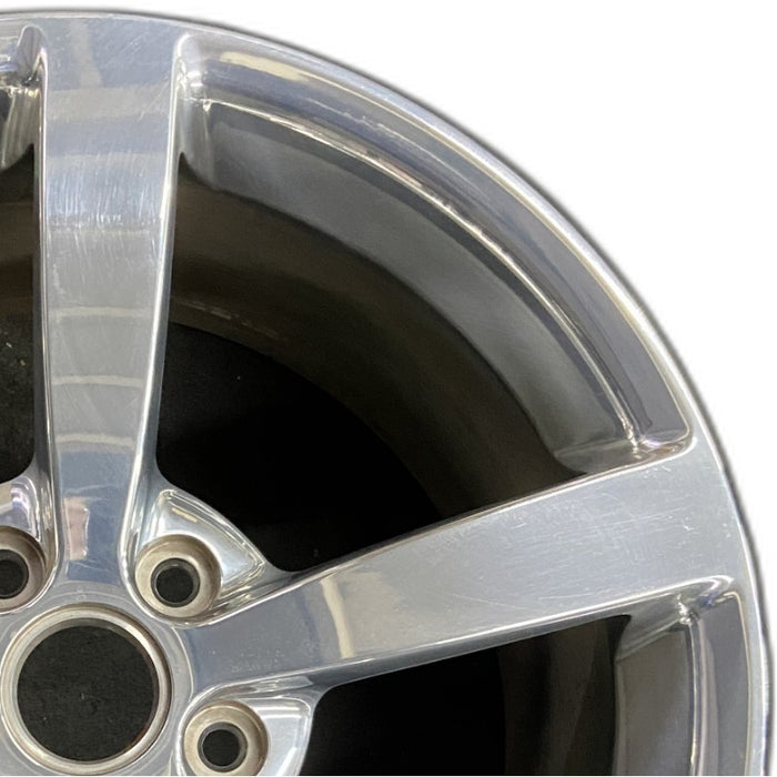 19" CORVETTE 08 19x10 rear 5 single spoke polished opt QG7 Original OEM Wheel - Side Profile