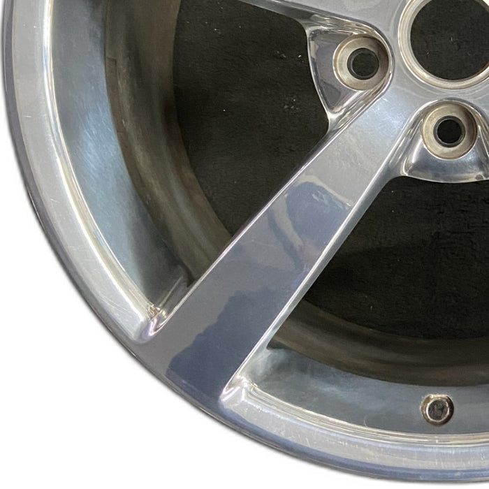19" CORVETTE 08 19x10 rear 5 single spoke polished opt QG7 Original OEM Wheel - Back View