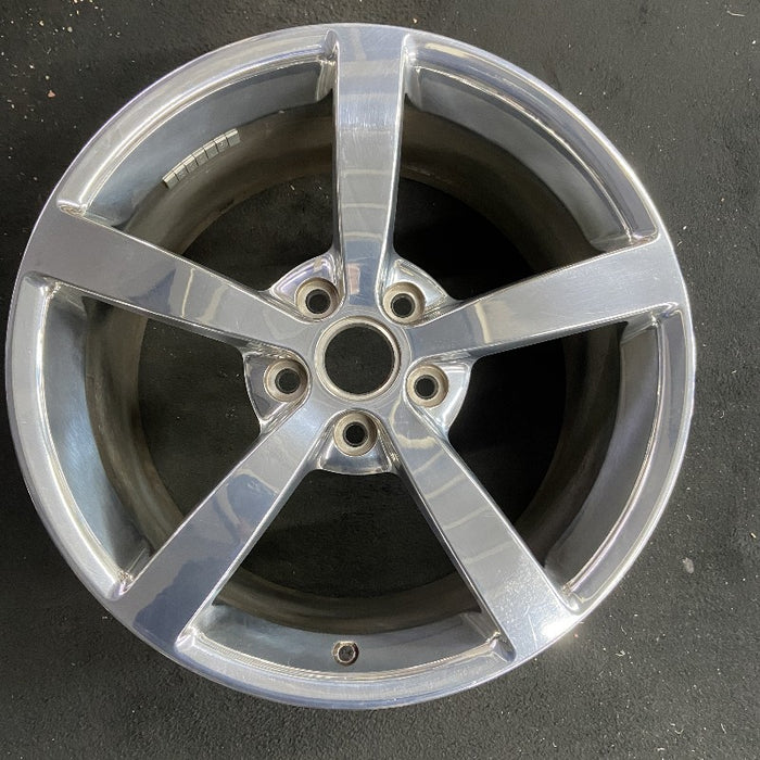 19" CORVETTE 08 19x10 rear 5 single spoke polished opt QG7 Original OEM Wheel - Additional View
