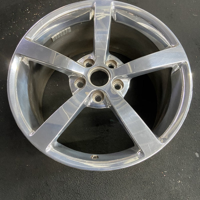 19" CORVETTE 08 19x10 rear 5 single spoke polished opt QG7 Original OEM Wheel - View 7