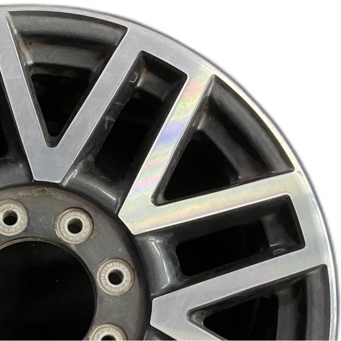 20" FORD F250SD PICKUP 17 20x8 aluminum TPMS 16 spoke 8 split spoke machined - Side Profile
