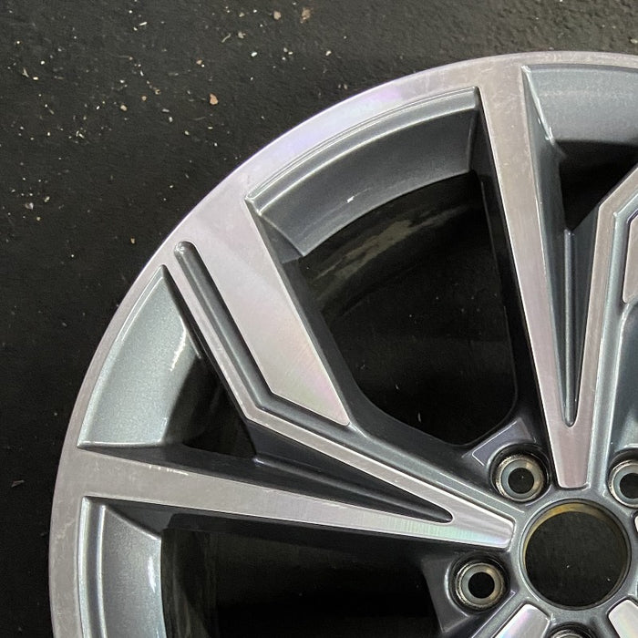 20" Q4 22 20x8 10 spoke bent spoke Original OEM Wheel Rim - Side Profile