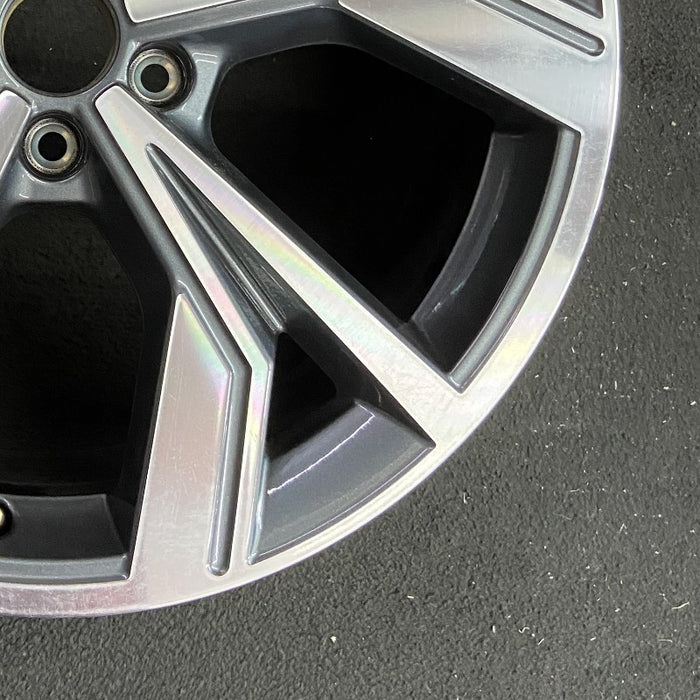20" Q4 22 20x8 10 spoke bent spoke Original OEM Wheel Rim - Back View
