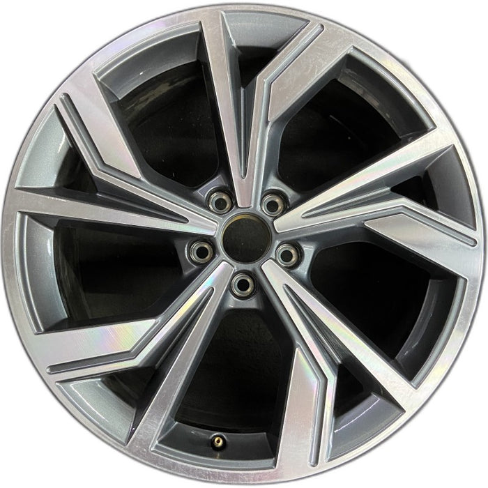 20" Q4 22 20x8 10 spoke bent spoke Original OEM Wheel Rim - Front View
