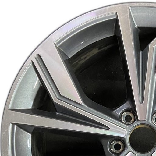 20" Q4 22 20x8 10 spoke bent spoke Original OEM Wheel Rim - Angle View