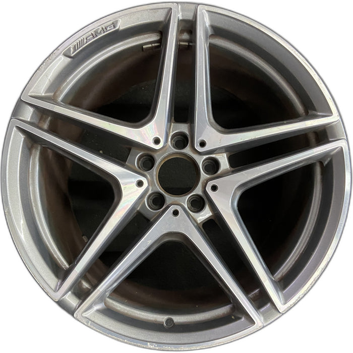 19" MERCEDES C-CLASS 17 205 Type, Conv, C63s, 19x10.5 Original OEM Wheel Rim - Front View