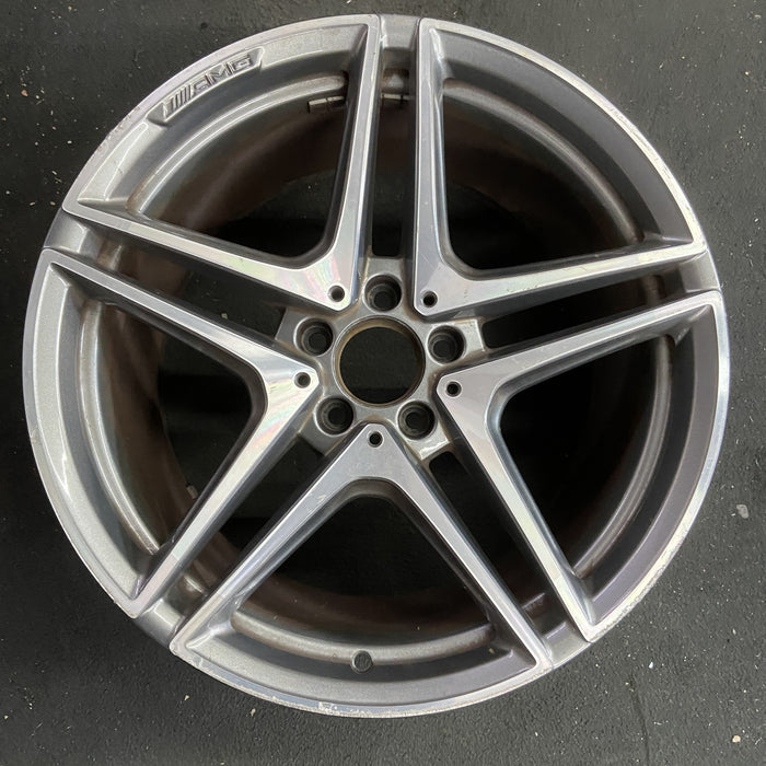 19" MERCEDES C-CLASS 17 205 Type, Conv, C63s, 19x10.5 Original OEM Wheel Rim - Angle View