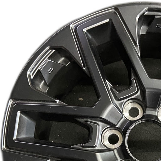 20" SEQUOIA 23-24 20x8 open spoke 6 spoke matte black Original OEM Wheel Rim - Angle View