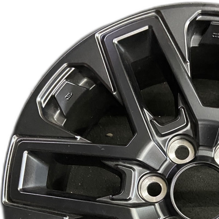 20" SEQUOIA 23-24 20x8 open spoke 6 spoke matte black Original OEM Wheel Rim - Angle View