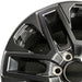 20" SEQUOIA 23-24 20x8 open spoke 6 spoke matte black Original OEM Wheel Rim - Angle View