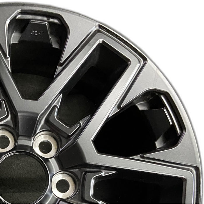 20" SEQUOIA 23-24 20x8 open spoke 6 spoke matte black Original OEM Wheel Rim - Side Profile