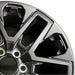 20" SEQUOIA 23-24 20x8 open spoke 6 spoke matte black Original OEM Wheel Rim - Side Profile