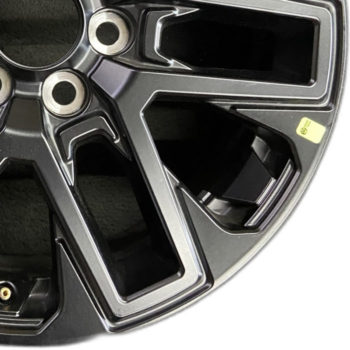 20" SEQUOIA 23-24 20x8 open spoke 6 spoke matte black Original OEM Wheel Rim - Close-Up Detail