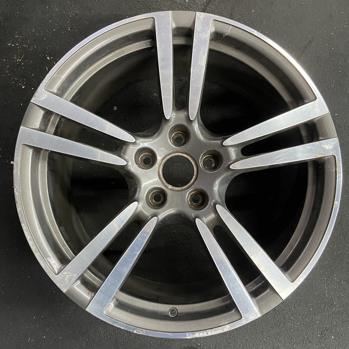 21" PORSCHE CAYENNE 11-18 21x10 , 5 double spoke Original OEM Wheel Rim - Angle View