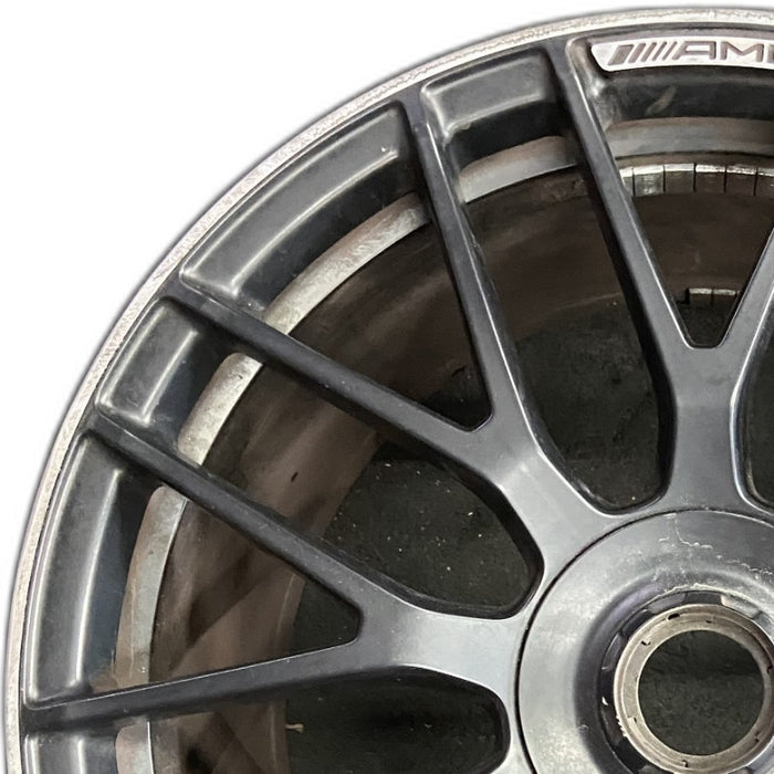 19" MERCEDES C-CLASS 17 205 Type Cv C63 19x10.5 18 spoke 9 Y spokes black with - Angle View