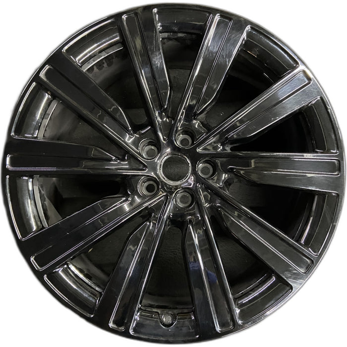 22" RANGE ROVER 22 , 22x9.5, 10 spoke, gloss black Original OEM Wheel Rim - Front View