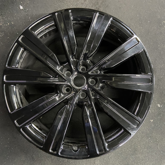 22" RANGE ROVER 22 , 22x9.5, 10 spoke, gloss black Original OEM Wheel Rim - Angle View