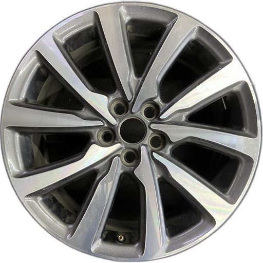 18" MKC 19 18x8 , 10 spoke, machined face with pockets Original OEM Wheel Rim - Front View