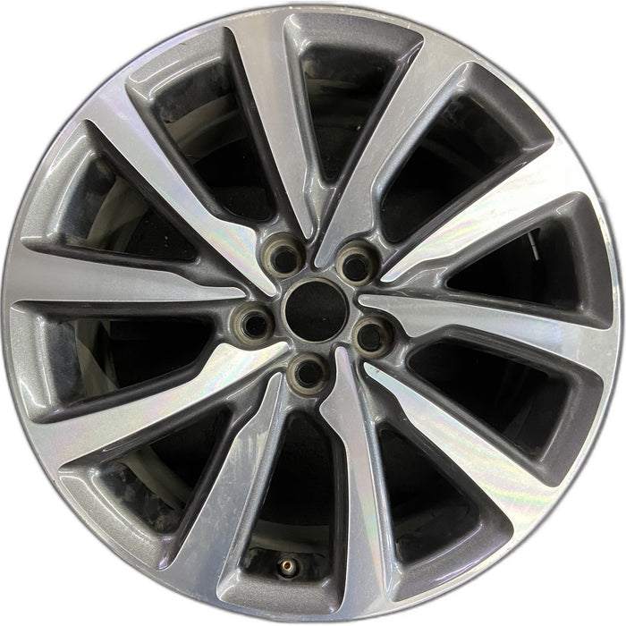18" MKC 19 18x8 , 10 spoke, machined face with pockets Original OEM Wheel Rim - Front View