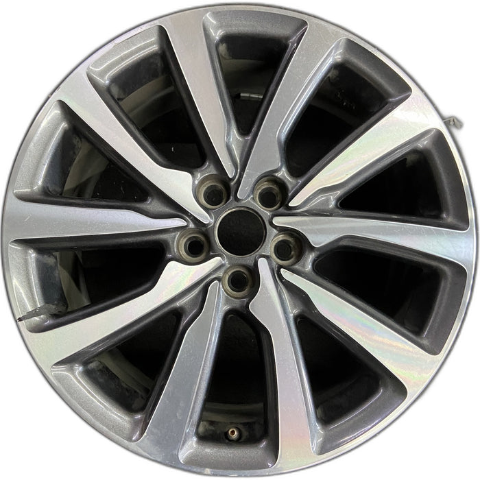 18" MKC 19 18x8 , 10 spoke, machined face with pockets Original OEM Wheel Rim - Front View