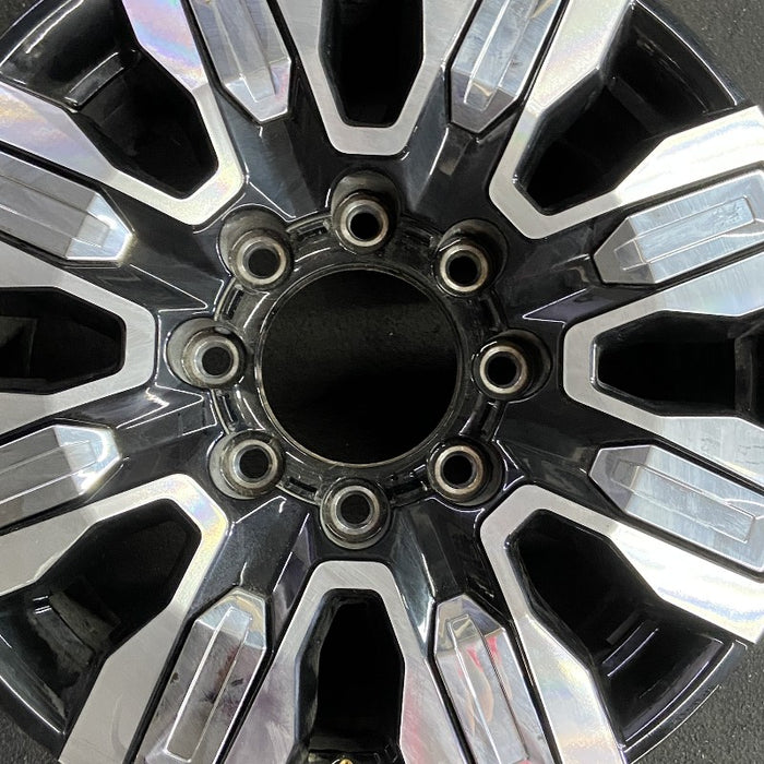 20" SIERRA 2500 PICKUP 24 20x8.5 8 spoke raised spoke machined with black pockets chrome inserts opt Q7F Original OEM Wheel Rim