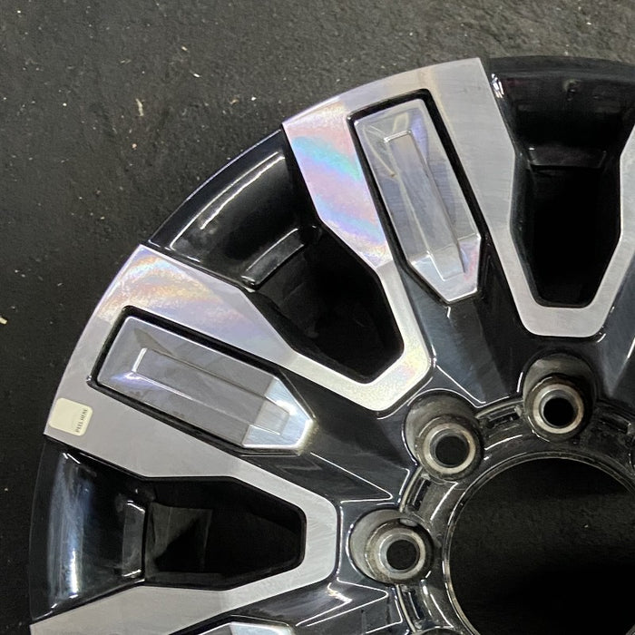 20" SIERRA 2500 PICKUP 24 20x8.5 8 spoke raised spoke machined with black pockets chrome inserts opt Q7F Original OEM Wheel Rim