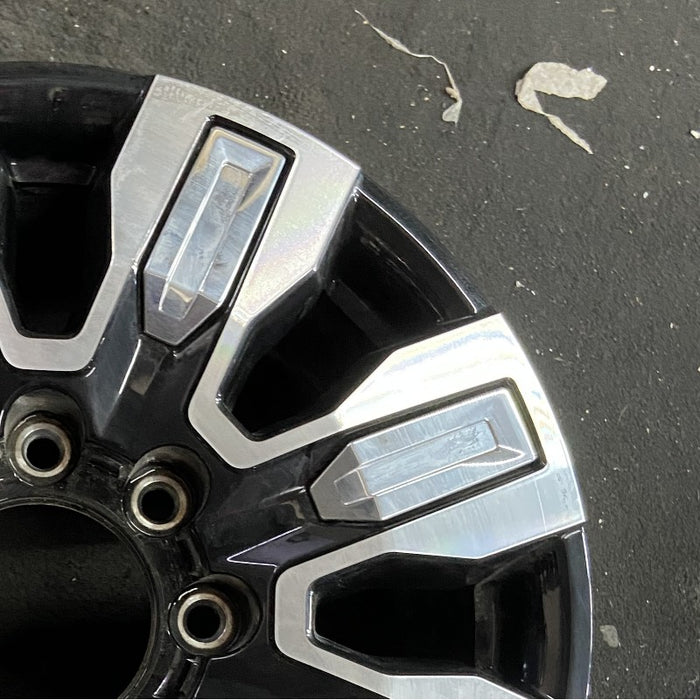 20" SIERRA 2500 PICKUP 24 20x8.5 8 spoke raised spoke machined with black pockets chrome inserts opt Q7F Original OEM Wheel Rim