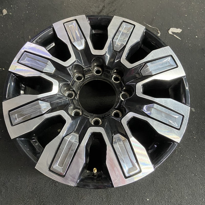 20" SIERRA 2500 PICKUP 24 20x8.5 8 spoke raised spoke machined with black pockets chrome inserts opt Q7F Original OEM Wheel Rim