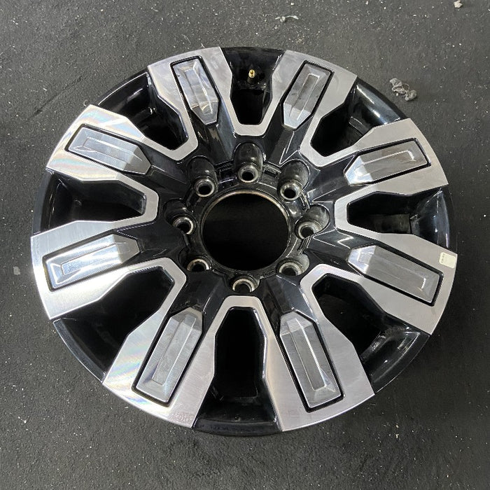 20" SIERRA 2500 PICKUP 24 20x8.5 8 spoke raised spoke machined with black pockets chrome inserts opt Q7F Original OEM Wheel Rim