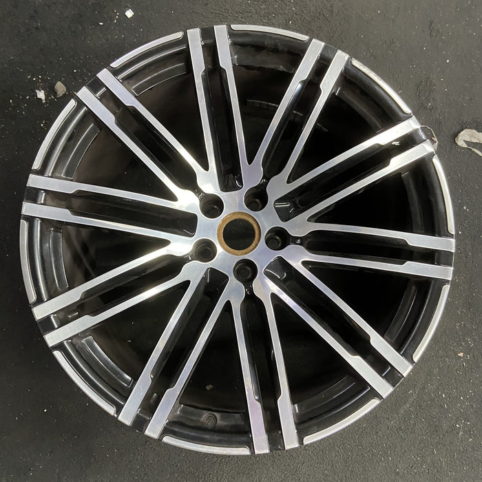 21" PORSCHE MACAN 15-18 21x10 , 20 spoke Original OEM Wheel Rim - Angle View