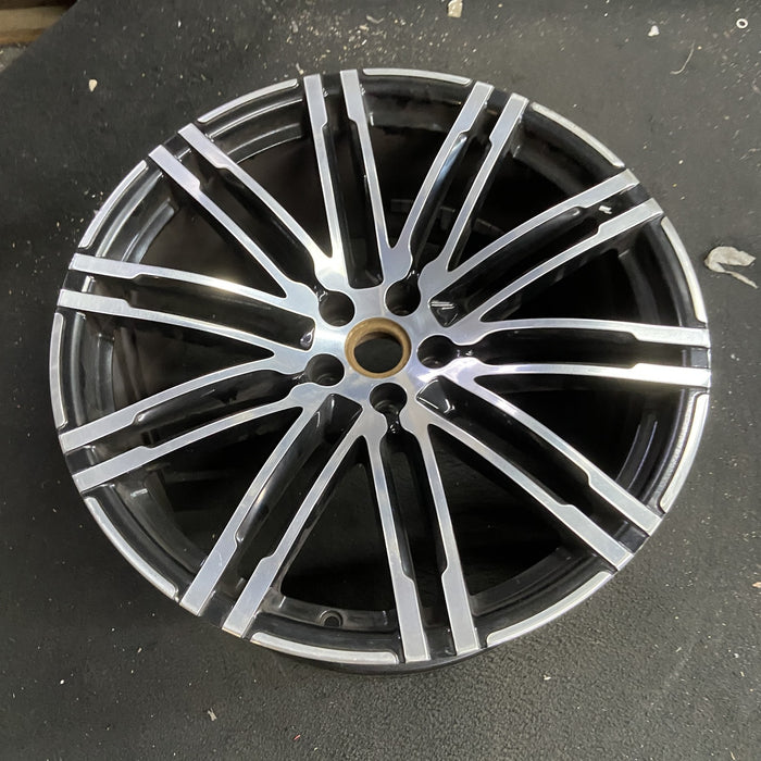 21" PORSCHE MACAN 15-18 21x10 , 20 spoke Original OEM Wheel Rim - Side Profile