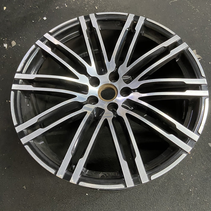 21" PORSCHE MACAN 15-18 21x9 , 20 spoke Original OEM Wheel Rim - Side Profile