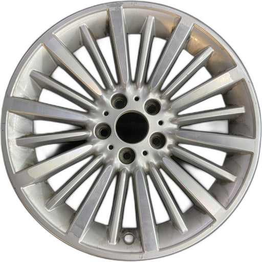 18" BMW 328i 18 18x8, 20 spoke, silver Original OEM Wheel Rim - Front View