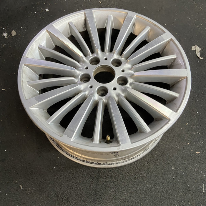 18" BMW 328i 18 18x8, 20 spoke, silver Original OEM Wheel Rim - Side Profile