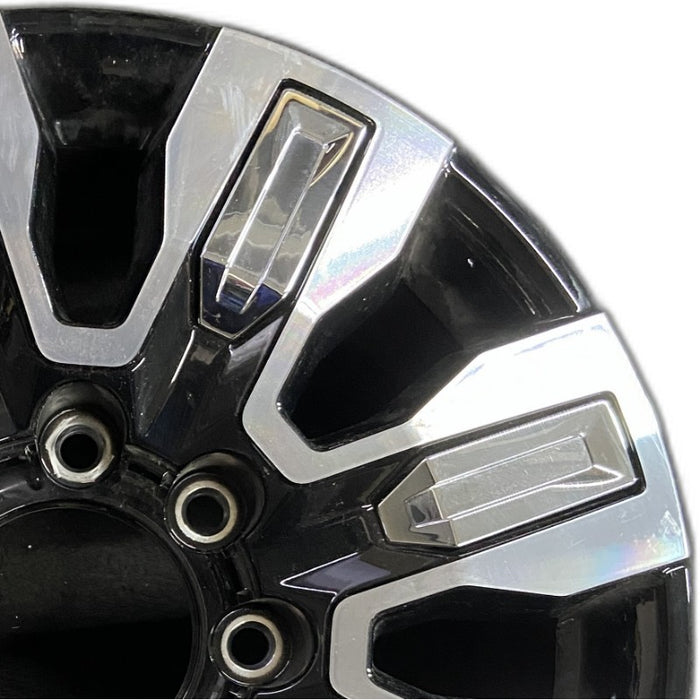 20" SIERRA 2500 PICKUP 24 20x8.5 8 spoke raised spoke machined with black pockets chrome inserts opt Q7F Original OEM Wheel Rim