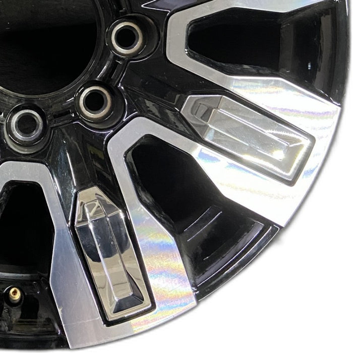 20" SIERRA 2500 PICKUP 24 20x8.5 8 spoke raised spoke machined with black pockets chrome inserts opt Q7F Original OEM Wheel Rim